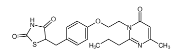 5-(4-(2-(4-methyl-6-oxo-2-propylpyrimidin-1(6H)-yl)ethoxy)benzyl)thiazolidine-2,4-dione_199113-93-4