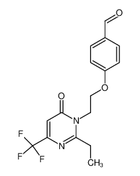 4-[2-[2-ethyl-4-trifluoromethyl-6-oxo-1,6-dihydropyrimidin-1-yl]ethoxy]benzaldehyde_199114-59-5