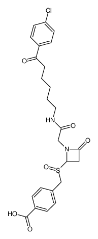 4-(((1-(2-((6-(4-chlorophenyl)-6-oxohexyl)amino)-2-oxoethyl)-4-oxoazetidin-2-yl)sulfinyl)methyl)benzoic acid_199115-47-4