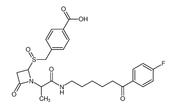 4-(((1-(1-((6-(4-fluorophenyl)-6-oxohexyl)amino)-1-oxopropan-2-yl)-4-oxoazetidin-2-yl)sulfinyl)methyl)benzoic acid_199115-62-3