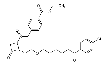 ethyl 4-(((1-(2-((6-(4-chlorophenyl)-6-oxohexyl)oxy)ethyl)-4-oxoazetidin-2-yl)sulfinyl)methyl)benzoate_199115-66-7