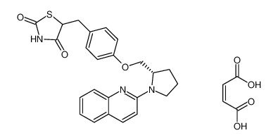 5-(4-(((S)-1-(quinolin-2-yl)pyrrolidin-2-yl)methoxy)benzyl)thiazolidine-2,4-dione maleate_199117-59-4