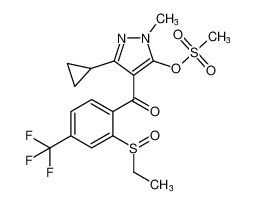 3-cyclopropyl-4-(2-(ethylsulfinyl)-4-(trifluoromethyl)benzoyl)-1-methyl-1H-pyrazol-5-yl methanesulfonate_199125-05-8