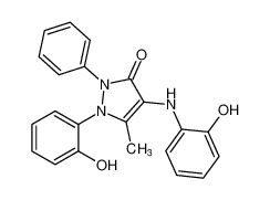 1-(2-hydroxyphenyl)-4-((2-hydroxyphenyl)amino)-5-methyl-2-phenyl-1,2-dihydro-3H-pyrazol-3-one_199125-73-0