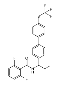 Benzamide,2,6-difluoro-N-[2-iodo-1-[4'-[(trifluoromethyl)thio][1,1'-biphenyl]-4-yl]ethyl]-_199166-58-0