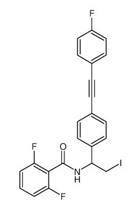 2,6-difluoro-N-(1-(4-((4-fluorophenyl)ethynyl)phenyl)-2-iodoethyl)benzamide_199166-62-6