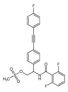 Benzamide,2,6-difluoro-N-[1-[4-[(4-fluorophenyl)ethynyl]phenyl]-2-[(methylsulfonyl)oxy]ethyl]-_199166-63-7