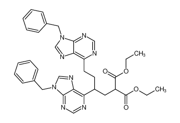 diethyl 2-(2,4-bis(9-benzyl-9H-purin-6-yl)butyl)malonate_199170-79-1