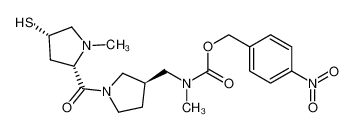 (2S,4S)-4-Mercapto-1-methyl-2-[(3S)-3-(N-methyl-N-(4-nitrobenzyloxycarbonyl)aminomethyl)pyrrolidin-1-ylcarbonyl]pyrrolidine_199174-43-1