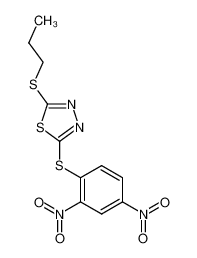 2-(2,4-dinitro-phenylsulfanyl)-5-propylsulfanyl-[1,3,4]thiadiazole_19921-59-6
