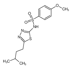 4-methoxy-benzenesulfonic acid-(5-isopentyl-[1,3,4]thiadiazol-2-ylamide)_19923-05-8