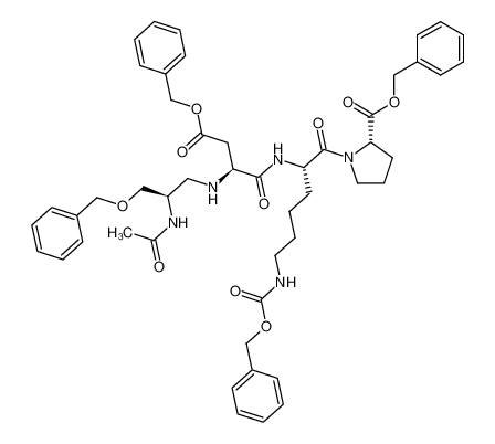 (S)-1-{(S)-2-[(S)-2-((R)-2-Acetylamino-3-benzyloxy-propylamino)-3-benzyloxycarbonyl-propionylamino]-6-benzyloxycarbonylamino-hexanoyl}-pyrrolidine-2-carboxylic acid benzyl ester_199279-91-9