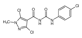 3,5-dichloro-N-((4-chlorophenyl)carbamoyl)-1-methyl-1H-pyrazole-4-carboxamide_199293-24-8