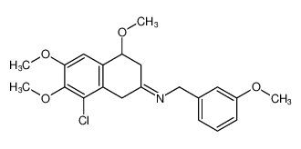 (Z)-8-chloro-4,6,7-trimethoxy-N-(3-methoxybenzyl)-3,4-dihydronaphthalen-2(1H)-imine_199389-59-8