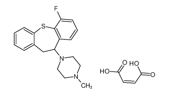 (Z)-but-2-enedioic acid,1-(1-fluoro-5,6-dihydrobenzo[b][1]benzothiepin-5-yl)-4-methylpiperazine_19939-33-4