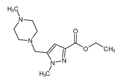 ethyl 1-methyl-5-((4-methylpiperazin-1-yl)methyl)-1H-pyrazole-3-carboxylate_199480-24-5