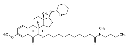 Estra-1,3,5(10)-triene-7-undecanamide,N-butyl-3-methoxy-N-methyl-6-oxo-17-[(tetrahydro-2H-pyran-2-yl)oxy]-,(7a,17b)-_199529-07-2