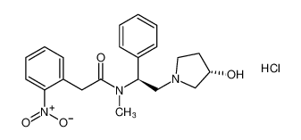 N-((S)-2-((S)-3-hydroxypyrrolidin-1-yl)-1-phenylethyl)-N-methyl-2-(2-nitrophenyl)acetamide hydrochloride_199598-17-9
