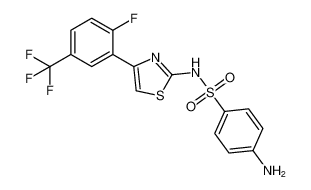 4-amino-N-(4-(2-fluoro-5-(trifluoromethyl)phenyl)thiazol-2-yl)benzenesulfonamide_199602-06-7