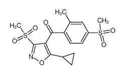 5-cyclopropyl-3-methylsulfonyl-4-(2-methyl-4-methylsulfonylbenzoyl)isoxazole_199607-31-3