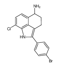 5-amino-2-(4-bromophenyl)-8-chloro-1,3,4,5-tetrahydrobenz[cd]indole_199662-97-0