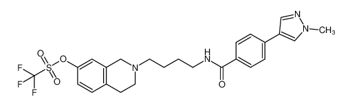 Methanesulfonic acid, trifluoro-,1,2,3,4-tetrahydro-2-[4-[[4-(1-methyl-1H-pyrazol-4-yl)benzoyl]amino]butyl]-7-isoquinolinyl ester_199677-02-6