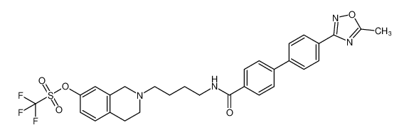 2-(4-(4'-(5-methyl-1,2,4-oxadiazol-3-yl)-[1,1'-biphenyl]-4-carboxamido)butyl)-1,2,3,4-tetrahydroisoquinolin-7-yl trifluoromethanesulfonate_199677-28-6