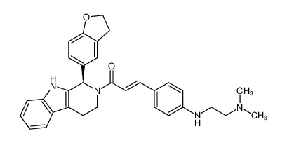 (R,E)-1-(1-(2,3-dihydrobenzofuran-5-yl)-1,3,4,9-tetrahydro-2H-pyrido[3,4-b]indol-2-yl)-3-(4-((2-(dimethylamino)ethyl)amino)phenyl)prop-2-en-1-one_199678-55-2
