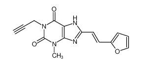 8-((E)-2-Furan-2-yl-vinyl)-3-methyl-1-prop-2-ynyl-3,7-dihydro-purine-2,6-dione_199680-95-0