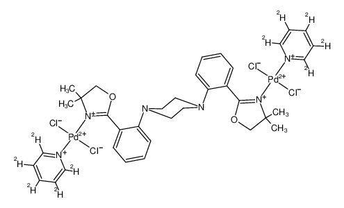 (1,4-bis[2-(4,4-dimethyl-4,5-dihydrooxazol-2-yl)phenyl]piperazine)Pd2Cl4(py-d5)2_199682-04-7