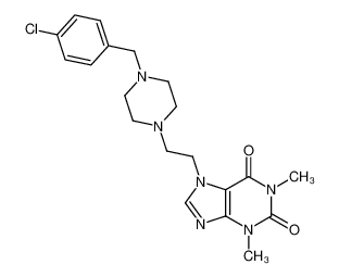 7-[2-[4-[(4-chlorophenyl)methyl]piperazin-1-yl]ethyl]-1,3-dimethylpurine-2,6-dione_19971-80-3