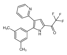 1-(5-(3,5-dimethylphenyl)-4-(pyridin-2-yl)-1H-pyrrol-2-yl)-2,2,2-trifluoroethan-1-one_199724-94-2