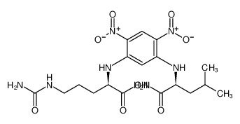 (R)-2-((5-(((S)-1-amino-4-methyl-1-oxopentan-2-yl)amino)-2,4-dinitrophenyl)amino)-5-ureidopentanoic acid_199730-19-3