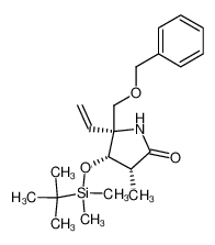 (3R,4S,5R)-5-benzyloxymethyl-4-(tert-butyldimethylsilyl)oxy-3-methyl-5-vinyl-2-pyrrolidinone_199734-91-3