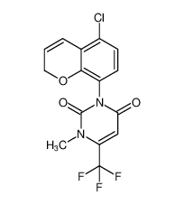 3-(5-chloro-2H-chromen-8-yl)-1-methyl-6-(trifluoromethyl)pyrimidine-2,4(1H,3H)-dione_199737-74-1