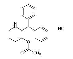 2-benzhydrylpiperidin-3-yl acetate hydrochloride_19974-78-8