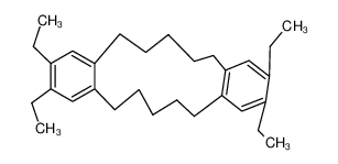 2,3,11,12-Tetraethyl-5,6,7,8,9,14,15,16,17,18-decahydro-dibenzo[a,h]cyclotetradecene_19977-35-6