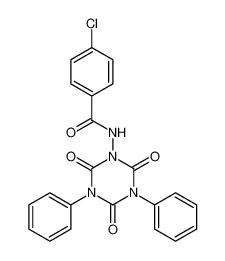 4-chloro-N-(2,4,6-trioxo-3,5-diphenyl-1,3,5-triazinan-1-yl)benzamide_199787-57-0
