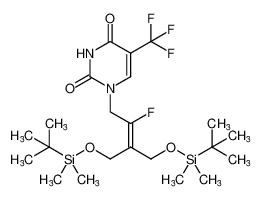 1-(4-((tert-butyldimethylsilyl)oxy)-3-(((tert-butyldimethylsilyl)oxy)methyl)-2-fluorobut-2-en-1-yl)-5-(trifluoromethyl)pyrimidine-2,4(1H,3H)-dione_199793-46-9