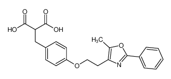 2-(4-(2-(5-methyl-2-phenyloxazol-4-yl)ethoxy)benzyl)malonic acid_199794-31-5