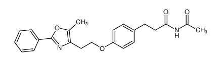 N-acetyl-3-(4-(2-(5-methyl-2-phenyloxazol-4-yl)ethoxy)phenyl)propanamide_199794-46-2