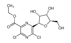 ethyl 3,5-dichloro-6-(β-D-ribofuranosyl)pyrazine-2-carboxylate_199847-35-3