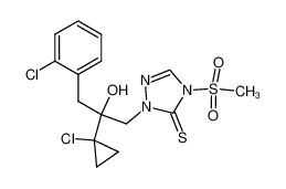 2-(1-chloro-cyclopropyl)-1-(2-chloro-phenyl)-3-(4-methanesulphonyl-5-thiono-4,5-dihydro-1,2,4-triazol-1-yl)-propan-2-ol_199851-46-2