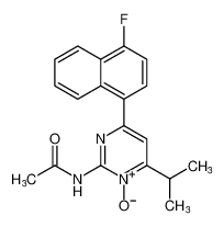 2-acetamido-4-(4-fluoronaphthalen-1-yl)-6-isopropylpyrimidine 1-oxide_199866-31-4