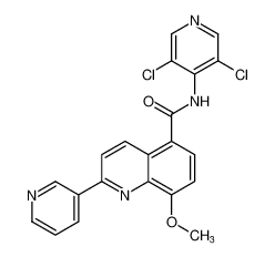 N-(3,5-dichloropyridin-4-yl)-8-methoxy-2-(pyridin-3-yl)quinoline-5-carboxamide_199871-76-6
