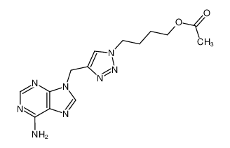 Acetic acid 4-[4-(6-amino-purin-9-ylmethyl)-[1,2,3]triazol-1-yl]-butyl ester_199875-34-8