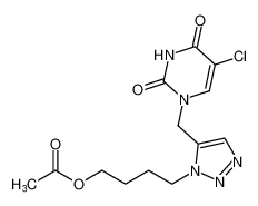 4-(5-((5-chloro-2,4-dioxo-3,4-dihydropyrimidin-1(2H)-yl)methyl)-1H-1,2,3-triazol-1-yl)butyl acetate_199875-38-2