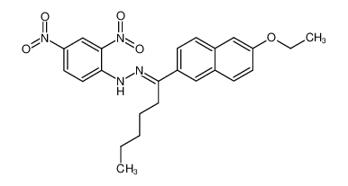 N-(2,4-Dinitro-phenyl)-N'-[1-(6-ethoxy-naphthalen-2-yl)-hex-(Z)-ylidene]-hydrazine_1999-62-8