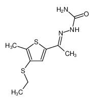 Semicarbazon d. 5-Acetyl-3-aethylmercapto-2-methyl-thiophen_19991-65-2