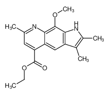 ethyl 9-methoxy-2,3,7-trimethyl-1H-pyrrolo[3,2-g]quinoline-5-carboxylate_199918-73-5